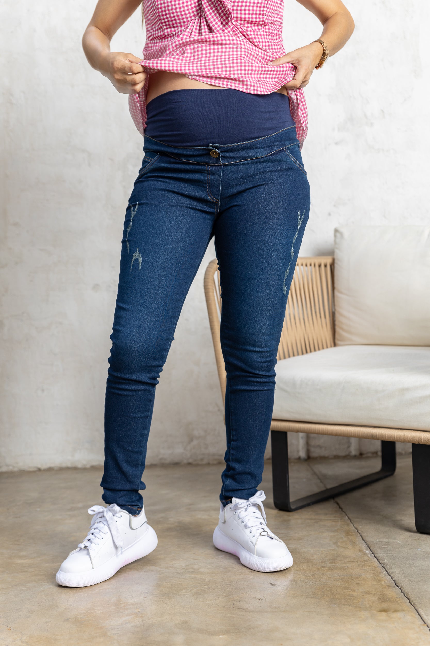 Pantalon De Mezclilla Maternidad Embarazadas Pantalon Maternal