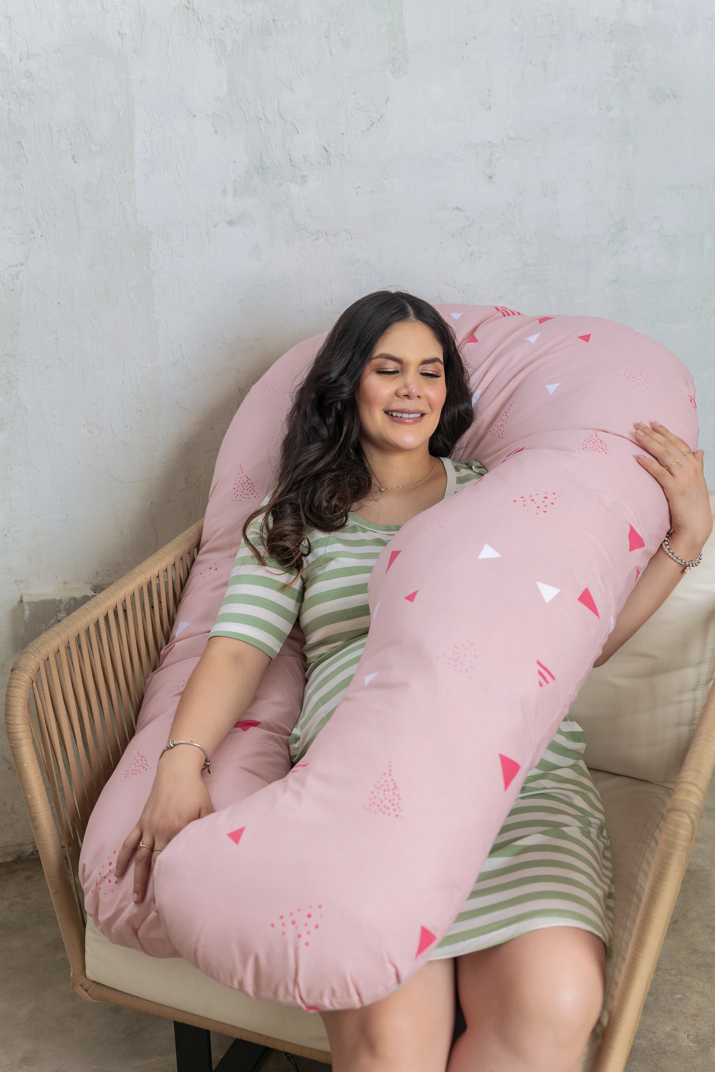 Almohada Materna en U Estampada