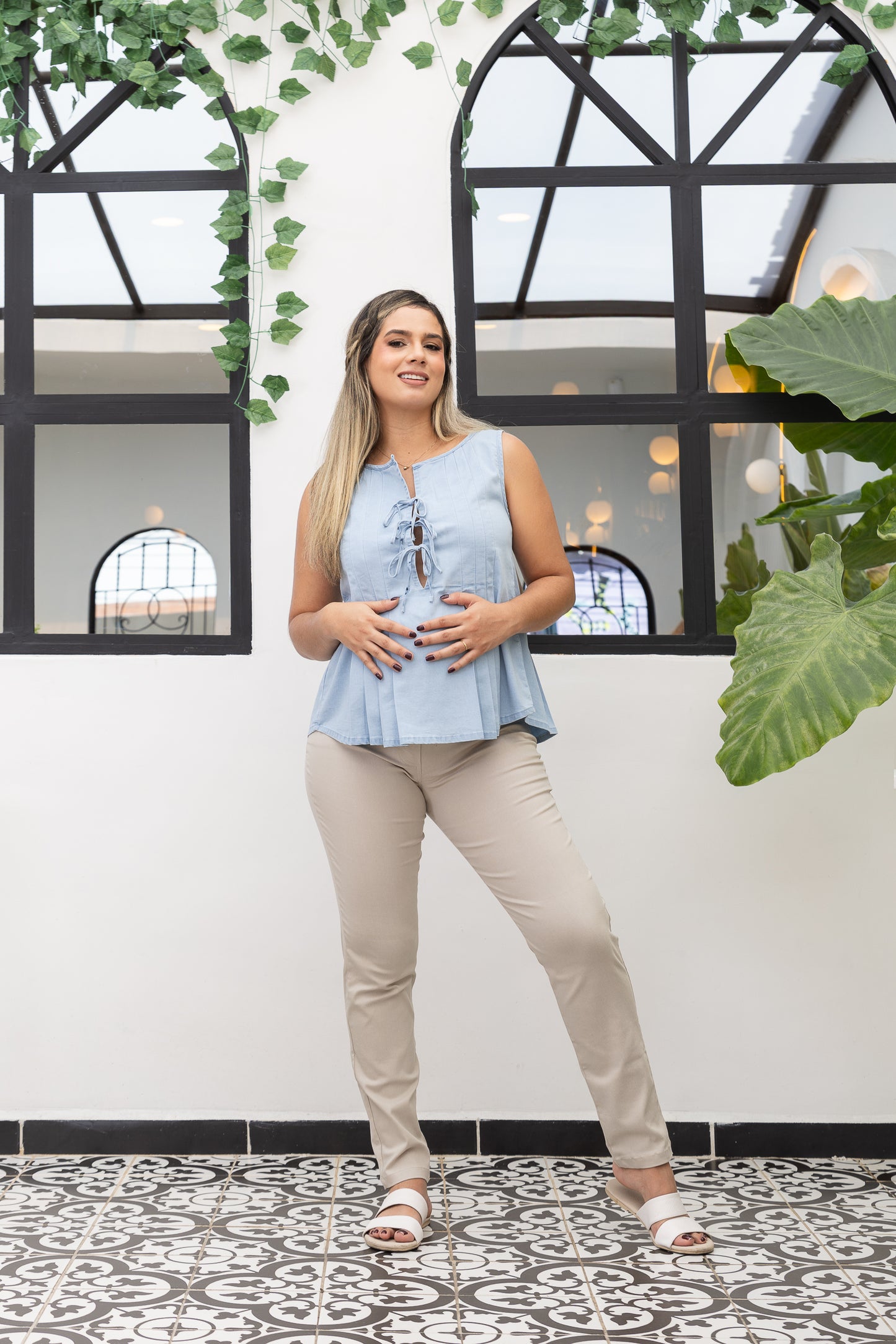 Blusa Materna Denim Isla
