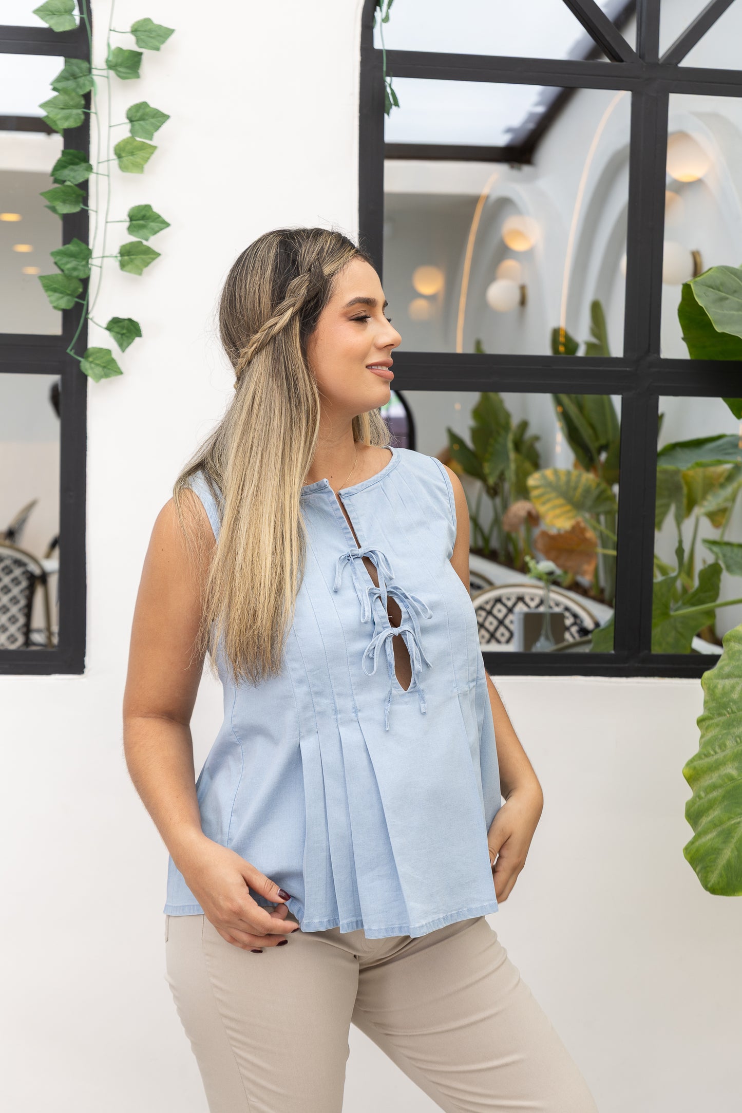 Blusa Materna Denim Isla