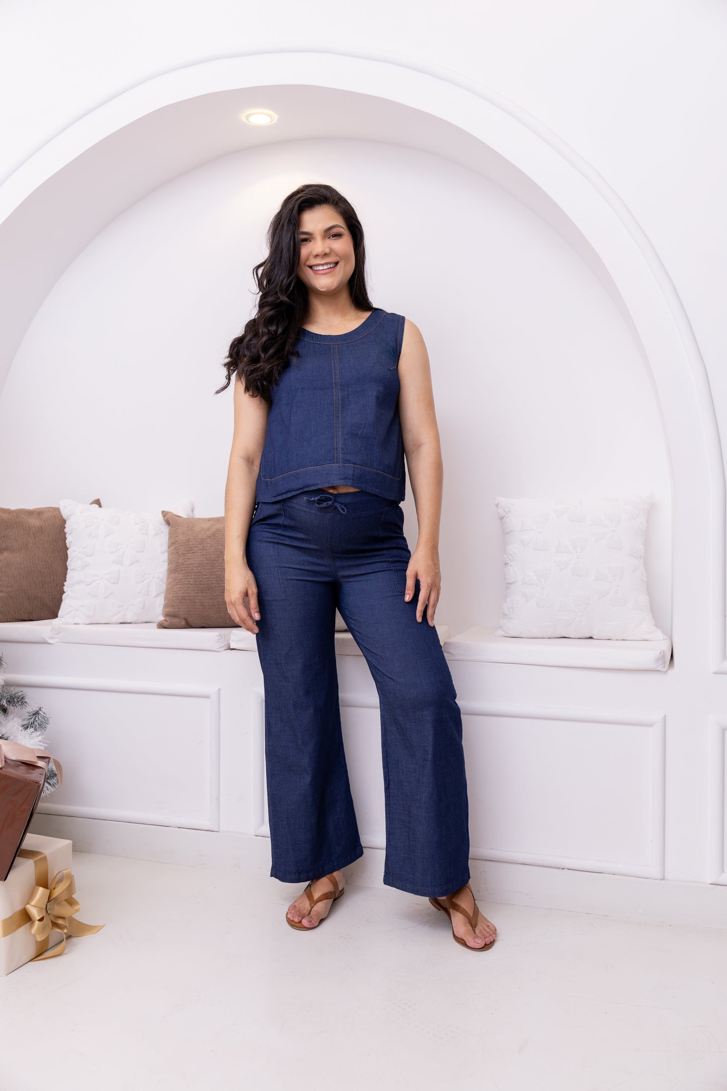 Pantalon Materno Denim Isla