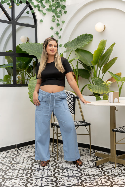 Pantalon Materno Denim Isla
